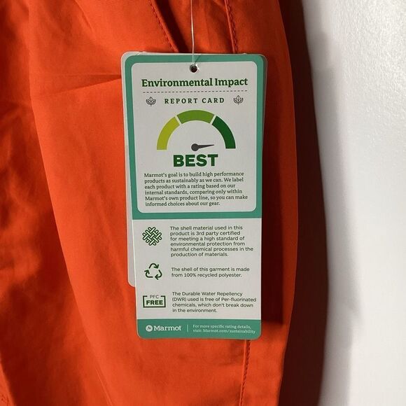 Mens Marmot Performance Shorts large 5" inseam Orange NWT - Picture 5 of 7